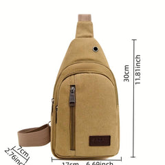 Canvas Chest Bag Small Backpack Phone Bag