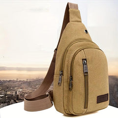 Canvas Chest Bag Small Backpack Phone Bag