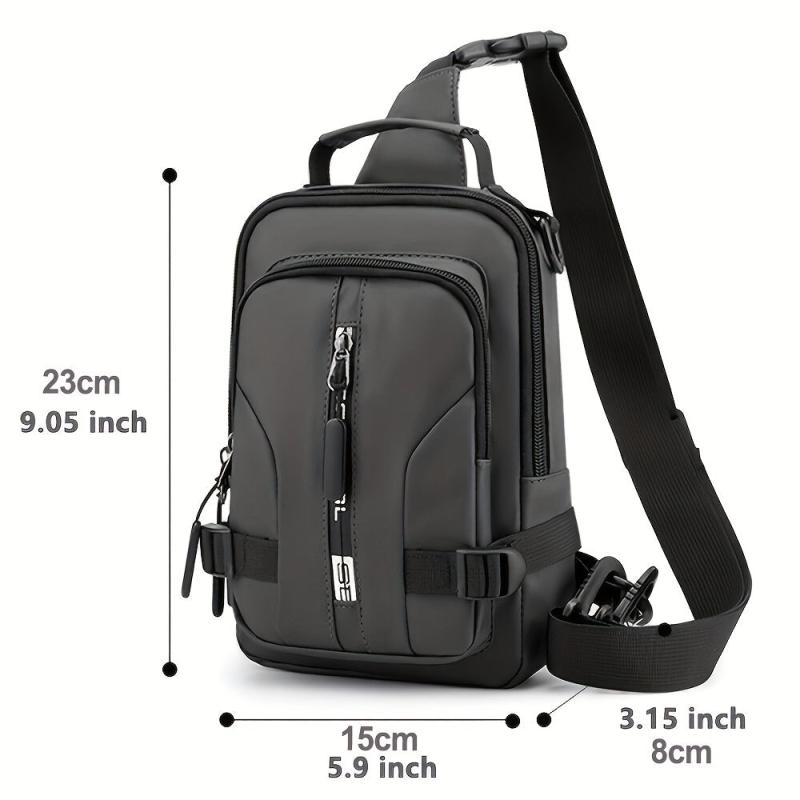 Men's Casual Crossbody Bag Lightweight Hiking Cycling Travel Shoulder Bag