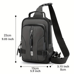Men's Casual Crossbody Bag Lightweight Hiking Cycling Travel Shoulder Bag