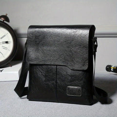Men's Leather Crossbody Business Chest Bag Large Capacity Satchel