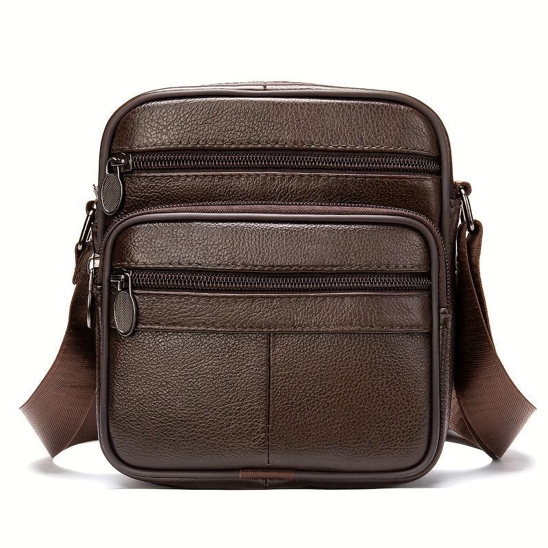 Men's Small Leather Shoulder Bag Crossbody Bag