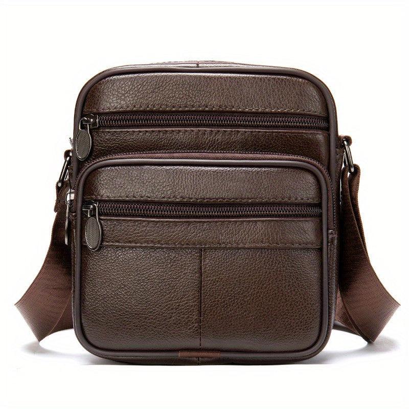 Men's Small Leather Shoulder Bag Crossbody Bag