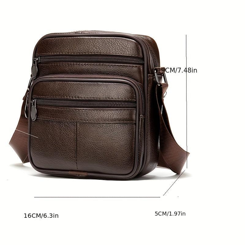 Men's Small Leather Shoulder Bag Crossbody Bag