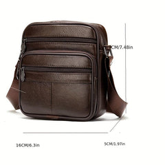 Men's Small Leather Shoulder Bag Crossbody Bag