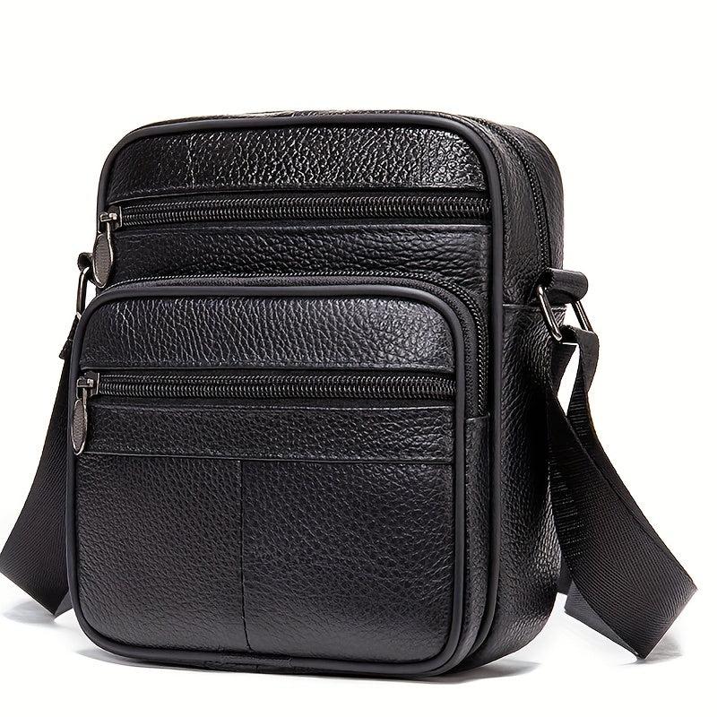 Men's Small Leather Shoulder Bag Crossbody Bag