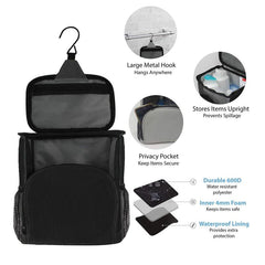 Large Capacity Toiletry Bag With Metal Hook Travel Storage Bag