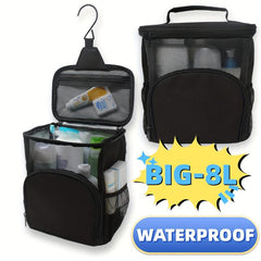 Large Capacity Toiletry Bag With Metal Hook Travel Storage Bag