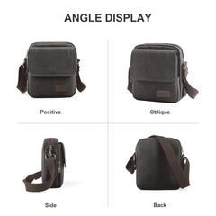 Men's Canvas Crossbody Bag Phone Passport Small Shoulder Bag