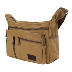 Men's Vintage Canvas Waist Bag for Outdoor Use
