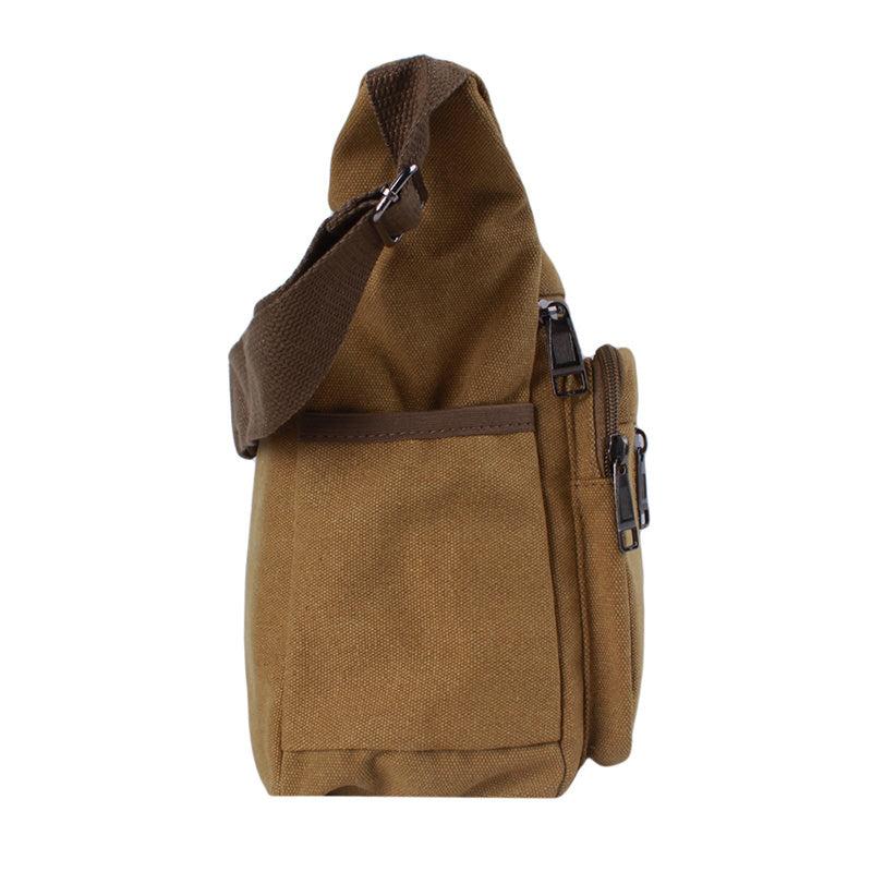 Men's Vintage Canvas Waist Bag for Outdoor Use