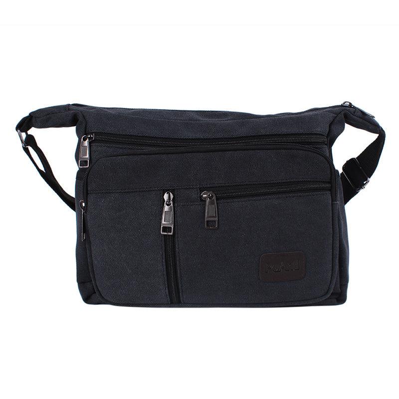 Men's Vintage Canvas Waist Bag for Outdoor Use