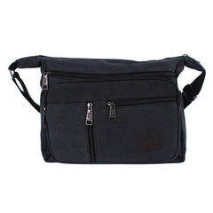 Men's Vintage Canvas Waist Bag for Outdoor Use