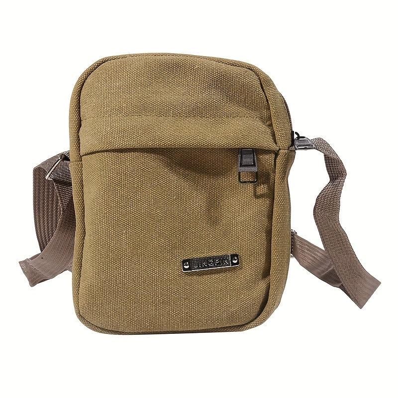 Men's One Shoulder Crossbody Bag Canvas Backpack for Travel Sport Camping