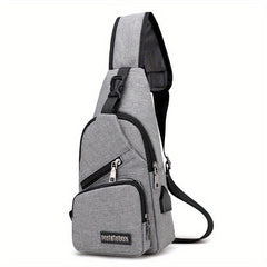 Men's Crossbody Shoulder Bag Casual Daypack Sports Travel Oxford Fabric Bag