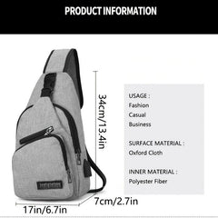Men's Crossbody Shoulder Bag Casual Daypack Sports Travel Oxford Fabric Bag