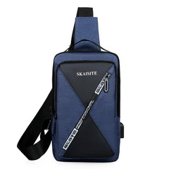 Nylon Sling Crossbody Backpack Shoulder Bag With USB Port