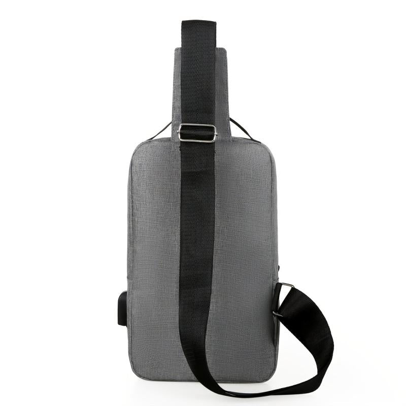 Nylon Sling Crossbody Backpack Shoulder Bag With USB Port