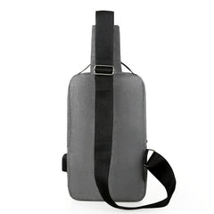 Nylon Sling Crossbody Backpack Shoulder Bag With USB Port