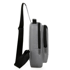 Nylon Sling Crossbody Backpack Shoulder Bag With USB Port