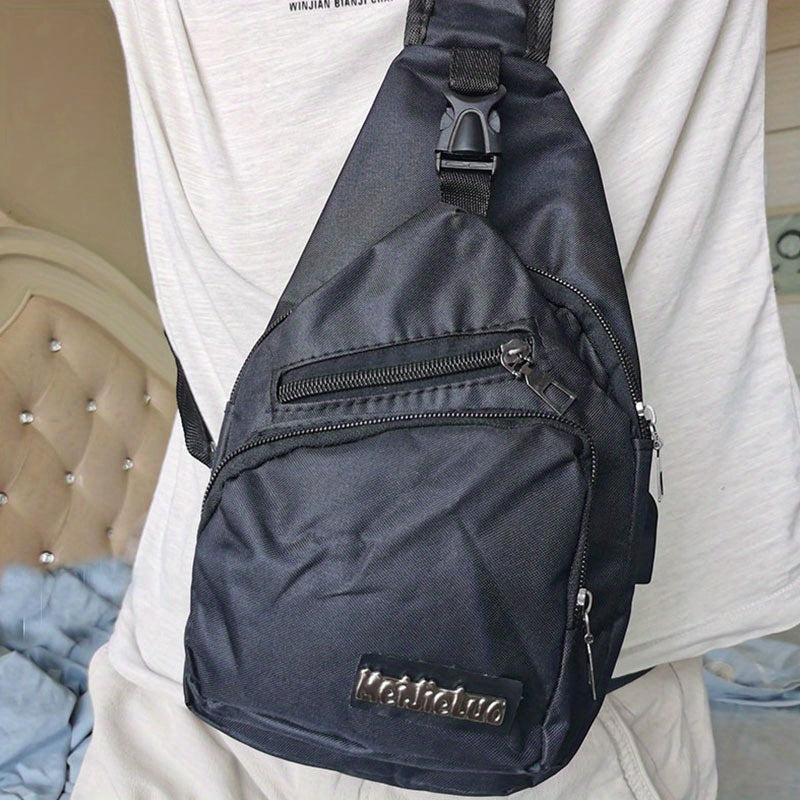 Men's Chest Bag Usb Men's Shoulder Bag Casual Sports Backpack