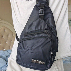 Men's Chest Bag Usb Men's Shoulder Bag Casual Sports Backpack