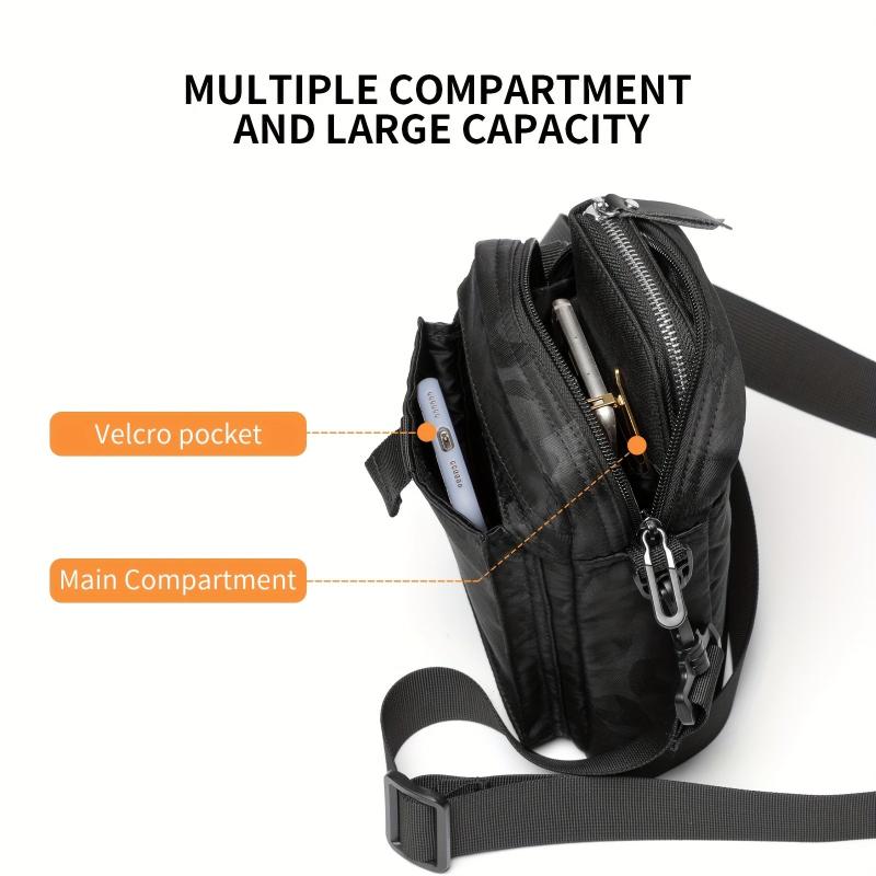 Men's Crossbody Bag Diagonal Shoulder Multifunction for Outdoor Sports Travel