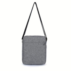 Men's Nylon Crossbody Bag with Earphone Hole Double Layer Shoulder Bag