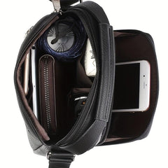 Men's Leather Shoulder Bag Business Crossbody Small Bag