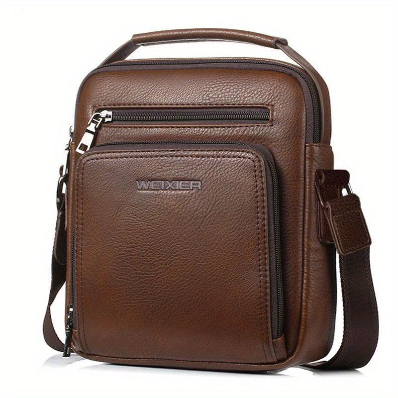 Men's Leather Shoulder Bag Business Crossbody Small Bag