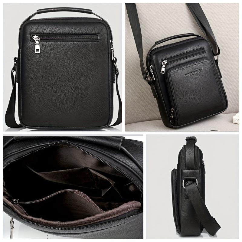 Men's Leather Shoulder Bag Business Crossbody Small Bag