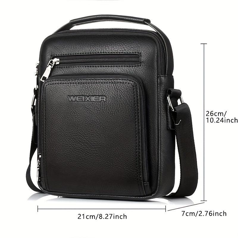 Men's Leather Shoulder Bag Business Crossbody Small Bag