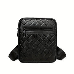 Men's Leather Messenger Bag Crocodile Pattern Chest Bag for Travel Work