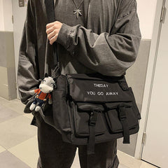 Men's Canvas Shoulder Bag Casual Large Capacity