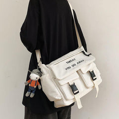Men's Canvas Shoulder Bag Casual Large Capacity