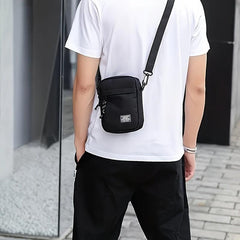 Men's Small Square Crossbody Bag Mobile Phone Bag