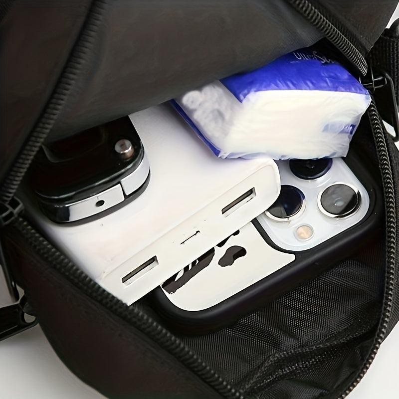 Men's Small Square Crossbody Bag Mobile Phone Bag