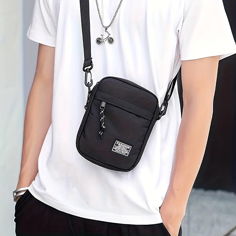 Men's Small Square Crossbody Bag Mobile Phone Bag