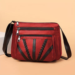 Men's Vintage Leather Shoulder Bag with Large Capacity