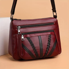 Men's Vintage Leather Shoulder Bag with Large Capacity