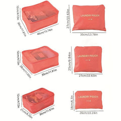 Travel Storage Bags Clothing Sorting Luggage Organizer Pouch Set
