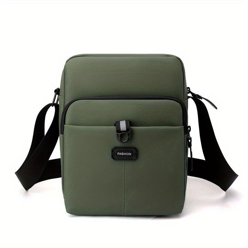 Men's Nylon Vertical Crossbody Bag Multifunction Diagonal Shoulder Bag