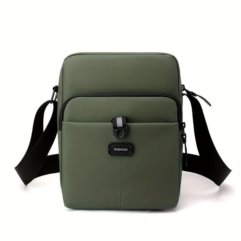 Men's Nylon Vertical Crossbody Bag Multifunction Diagonal Shoulder Bag