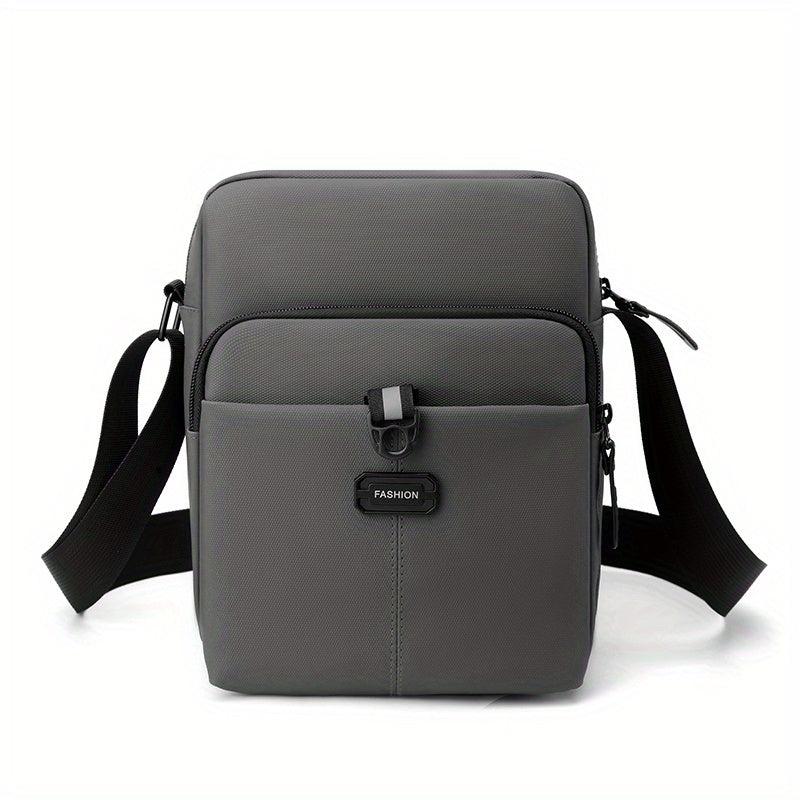 Men's Nylon Vertical Crossbody Bag Multifunction Diagonal Shoulder Bag