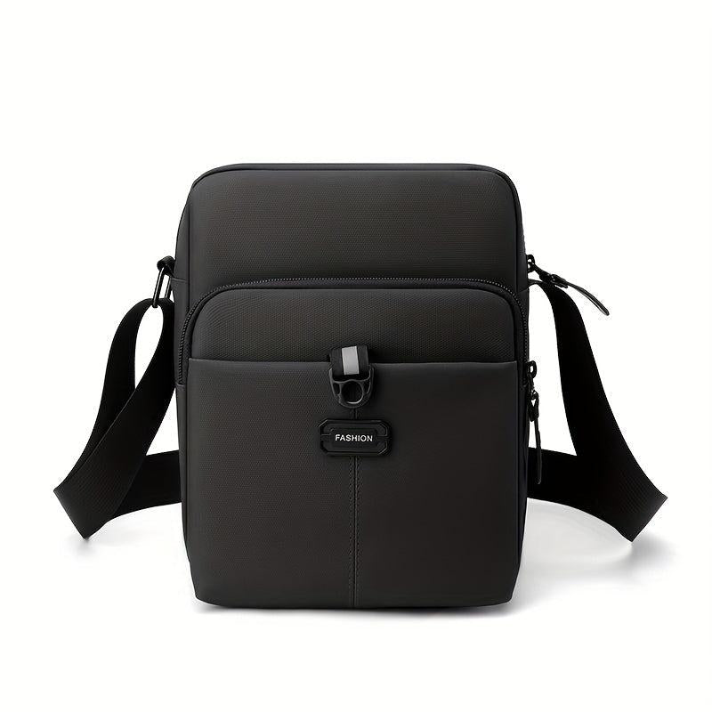 Men's Nylon Vertical Crossbody Bag Multifunction Diagonal Shoulder Bag