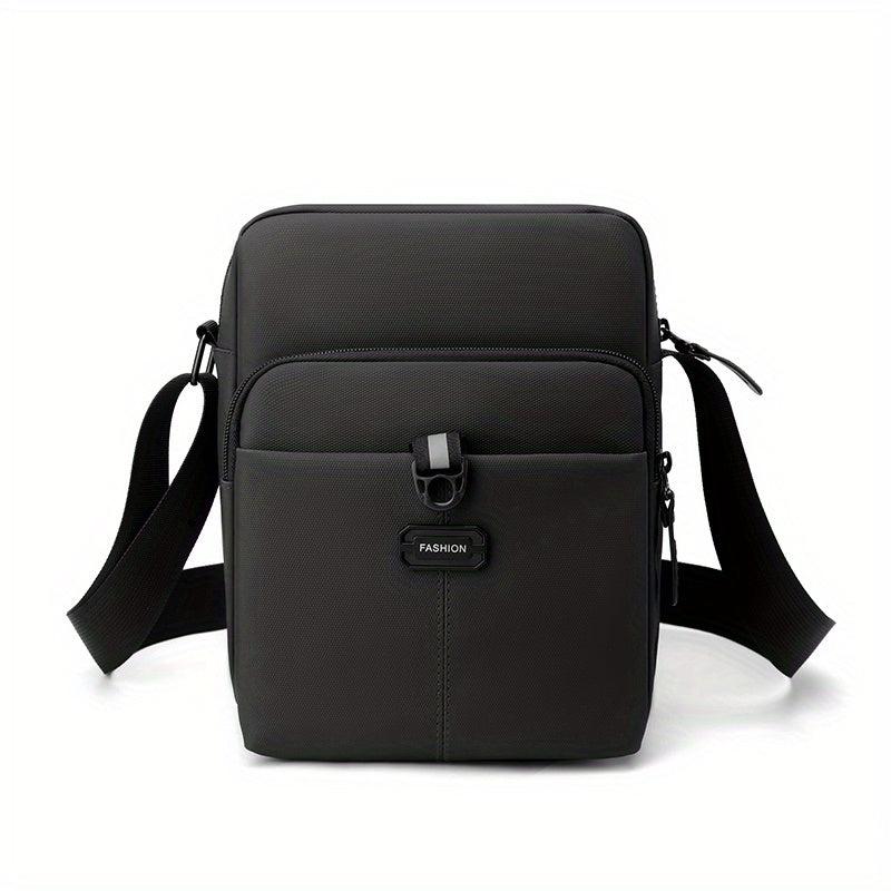 Men's Nylon Vertical Crossbody Bag Multifunction Diagonal Shoulder Bag