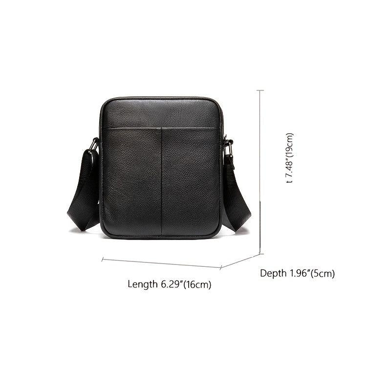 Vintage Leather Crossbody Bag Men's Shoulder Bag