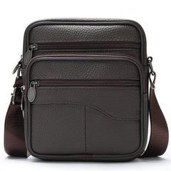 Men's Leather Crossbody Bag Vertical Casual Shoulder Phone Bag