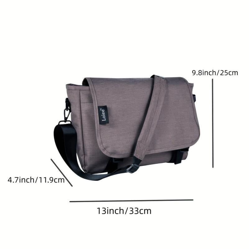 Men's Large Canvas Messenger Bag Outdoor Shoulder Bag School Bag