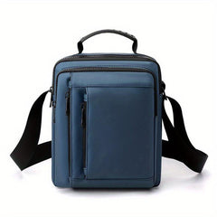 Men's Vertical Small Square Shoulder Bag Waterproof Nylon Handbag